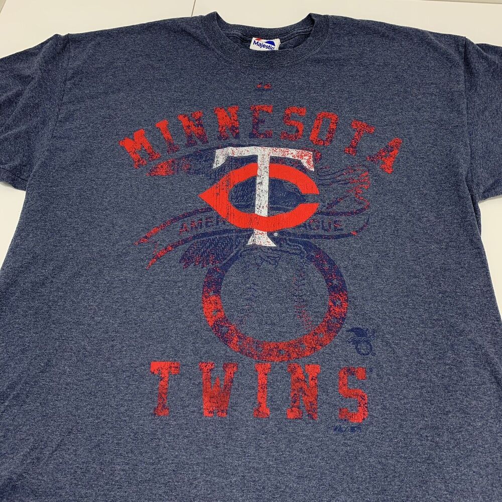 Majestic Mens Blue Minnesota Twins Sz XL Tshirt